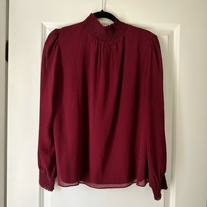 J. Crew Maroon Blouse